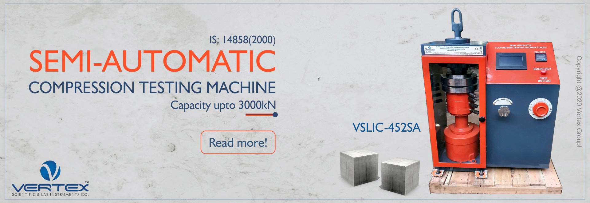 Semi Automatic Compression Testing Machine 2000kN-India