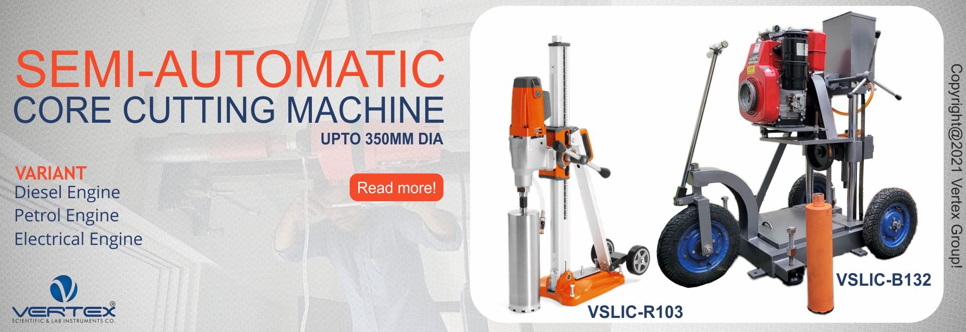 Pavement Core Drilling Machine, Diesel Engine-VSLIC-B132-India